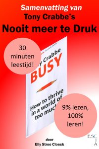 Samenvatting van Tony Crabbe's Nooit Meer Te Druk