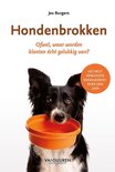 opinie Hondenbrokken. Cover van het boek, met een hond en zijn etensbak