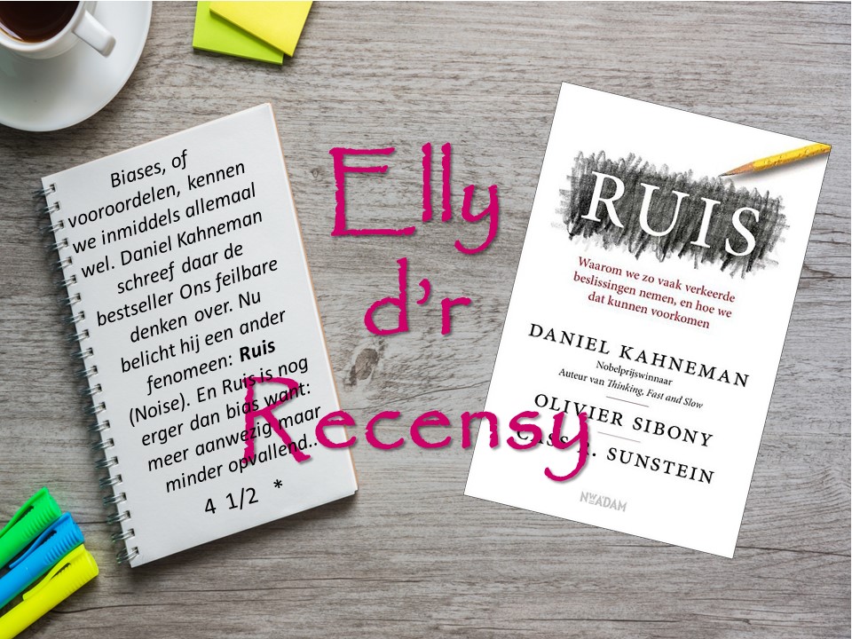 Recensie Ruis (Noise), links notitieblok, rechts boek