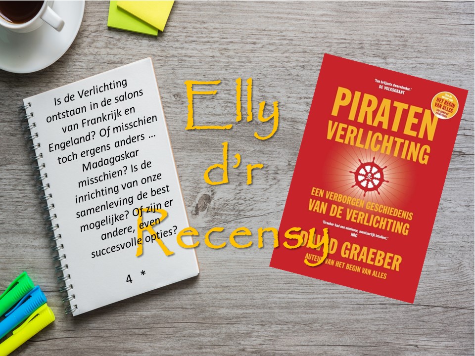 Recensie Piraten verlichting. Links korte review rechts cover boek