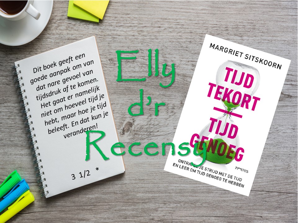 Recensie van Tijd tekort tijd genoeg. Links korte recensie en rating, rechts cover van het boek.