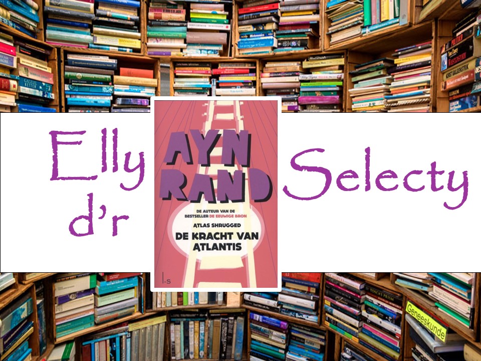 Cover boek De kracht van Atlantis tussen kratten vol met boeken