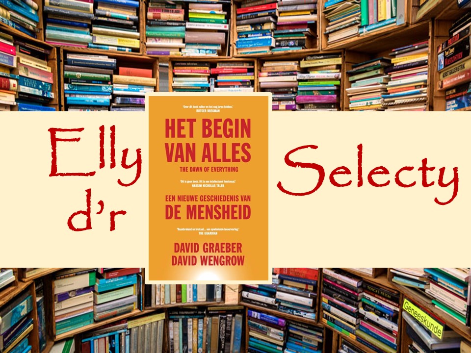 Cover Het begin van alles midden in stapels boeken