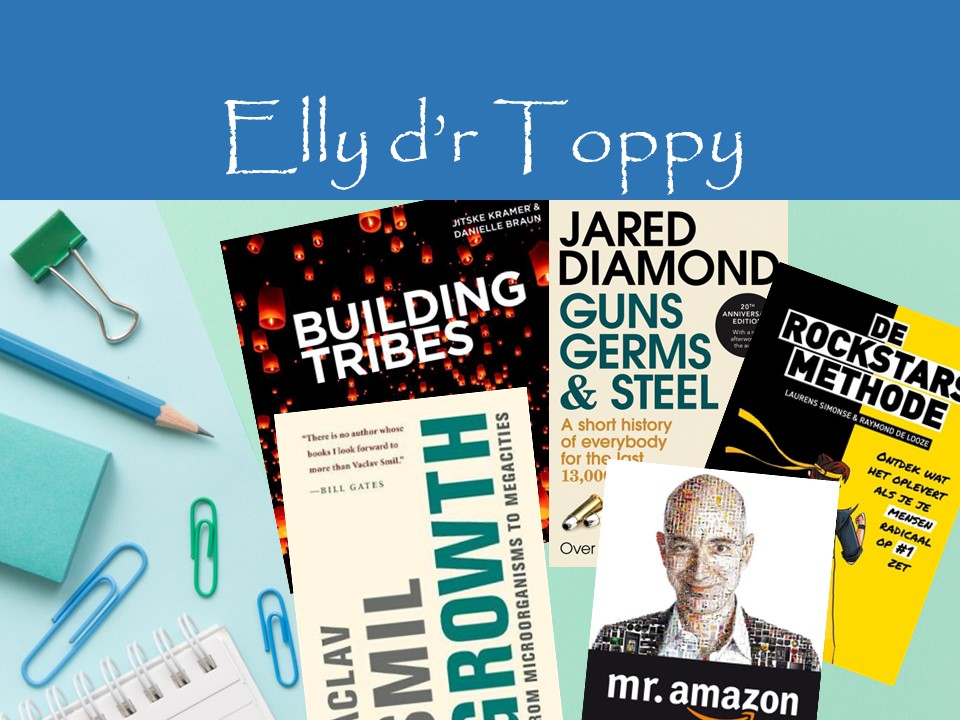 5 covers van de beste boeken gelezen in Q3: Building Tribes, Growth, Rockstars methode, Paarden zwaarden en ziektekiemen en Mr Amazon