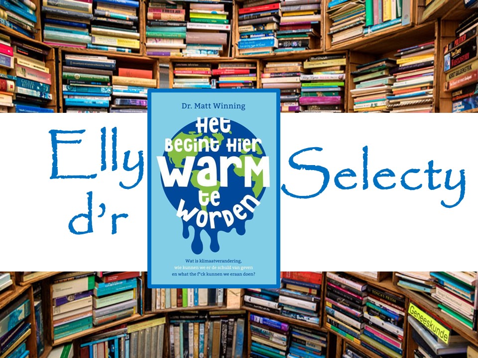 Cover van Het begint hier warm te worden temidden van stapels boeken